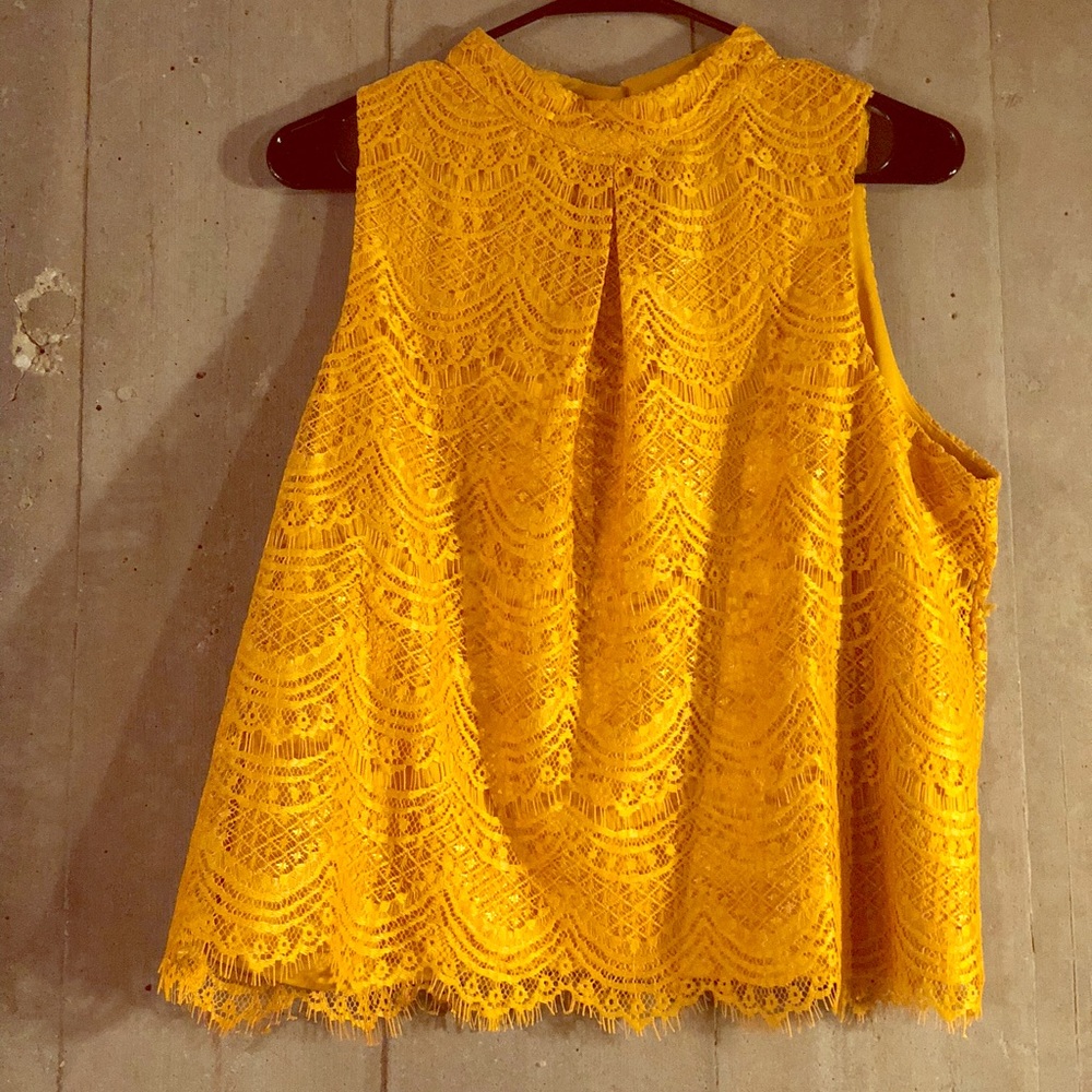 Golden Lace Top